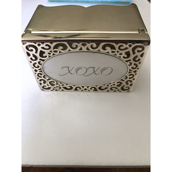 Things Remembered Silver Plated Filigree Keepsake Jewelry Box XOXO - Picture 2 of 4